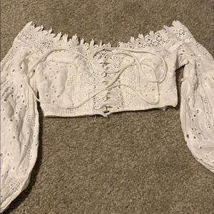 FASHION NOVA BALLOON SLEEVE CROP